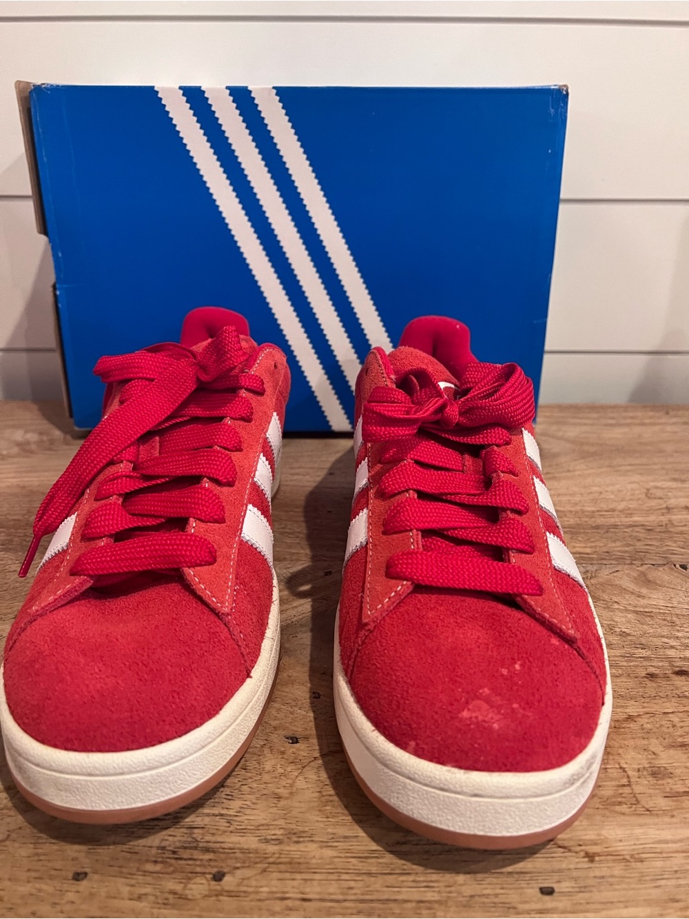 adidas Campus 00s Scarlet Gum Red/White Suede Low Top Lace-Up H03474 Men’s 12